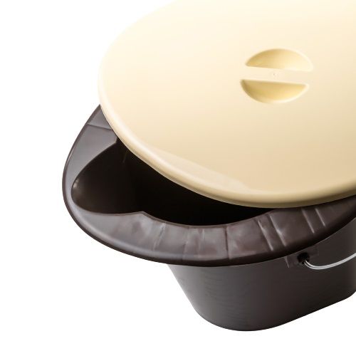 Відро-туалет коричневий із бежевим 16 л