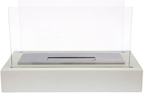 Биокамин FOCO FIRE 220х355х180 мм с стеклом белый