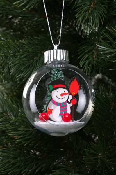 Декоративна підвіска Куля 8 см прозорий HFB2161