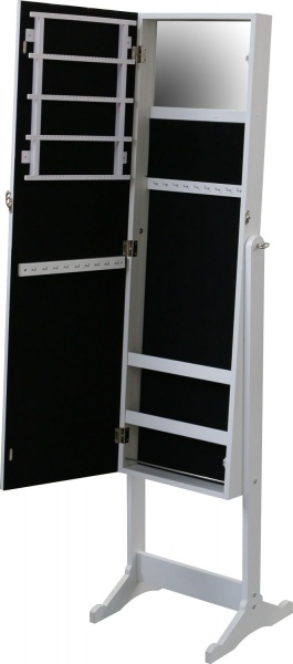 Напольное зеркало с секцией для хранения аксессуаров 3600x12300 мм белый 