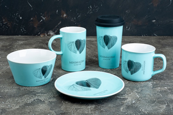 Салатник Minimalism 480 мл синій (HTK-018) Limited Edition