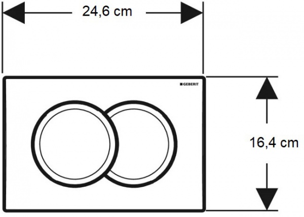 Кнопка смыва Geberit Delta01 Глянцевий хром (115.107.21.1)
