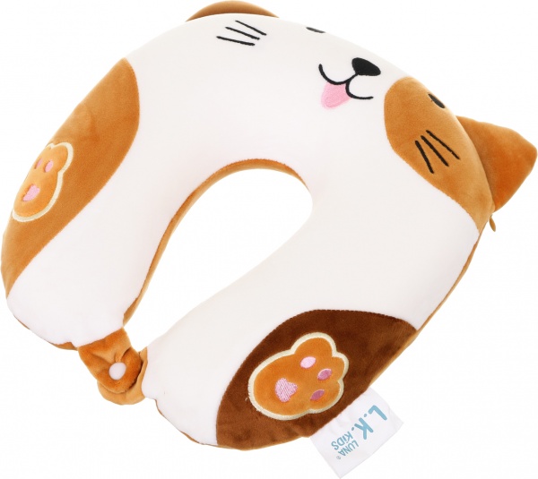 Подушка Bewalker Котик 28х28 см разноцветный BMPMIX0708/ neck pillow