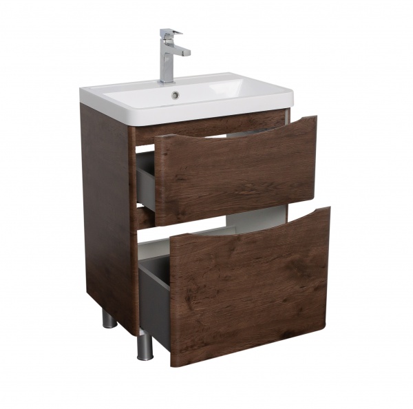 Тумба підлогова Aqua Rodos Vista каштан з умивальником Ваr 60 см