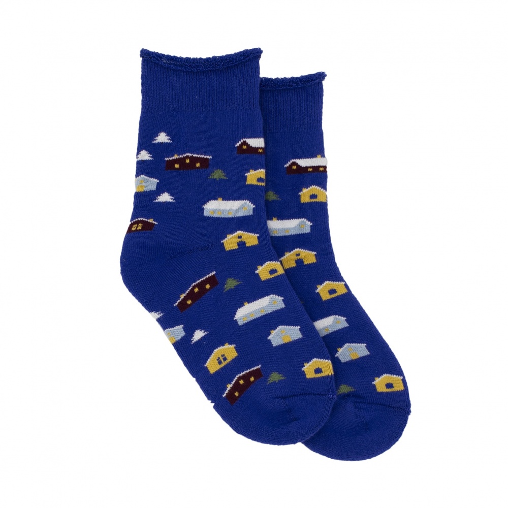 Шкарпетки дитячі унісекс Leostep 1008111316 р. 24-26 синій із малюнком
