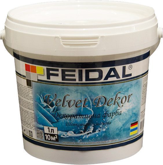 Декоративна фарба Feidal Velvet Dekor матовий перламутровий 1 л