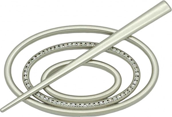 Заколка Овал 2 Элит 60х100 мм сатин В0022-7 MISLT