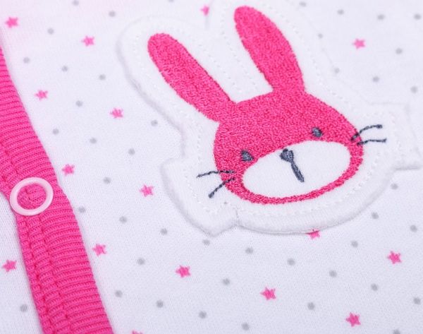 Боди детское для девочки Baby Veres Hello Bunny р.62 розовый с белым 