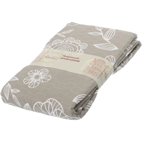 Покрывало La Nuit Basic Цветы 140x220 см бежевый