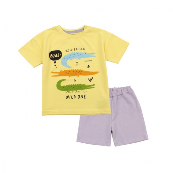 Комплект для хлопчиків Фламінго 646-417 жовтий/сірий р.74 