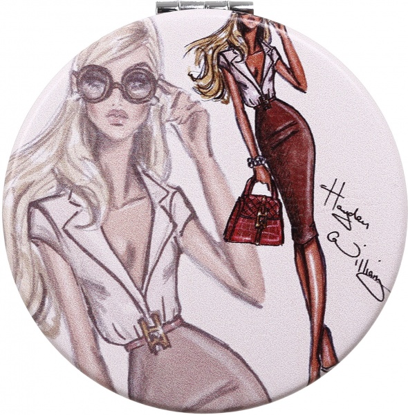 Зеркало карманное косметическое Лідер Канц Модница круглое 6 вариантов в ассортименте 