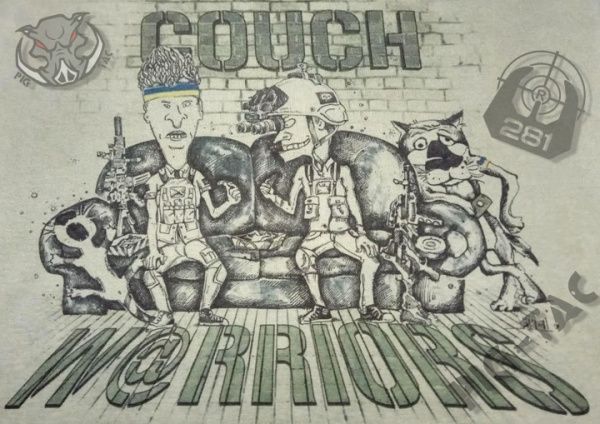 Футболка P1G-Tac Couch Warriors р. L [1270] Olive Drab
