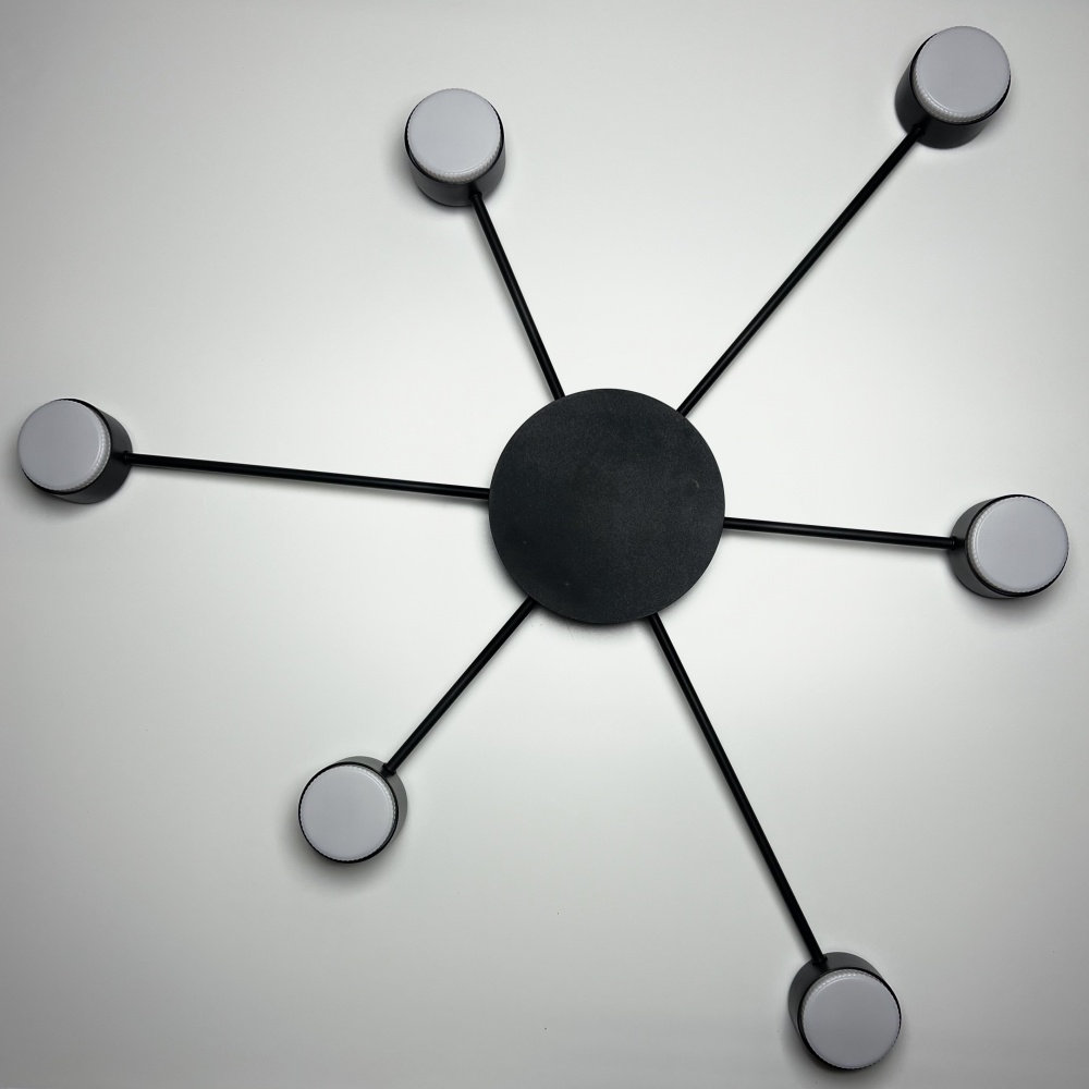 Люстра стельова Luminaria 6xGX53 чорний RAY SLIM 6xGX53 BLACK