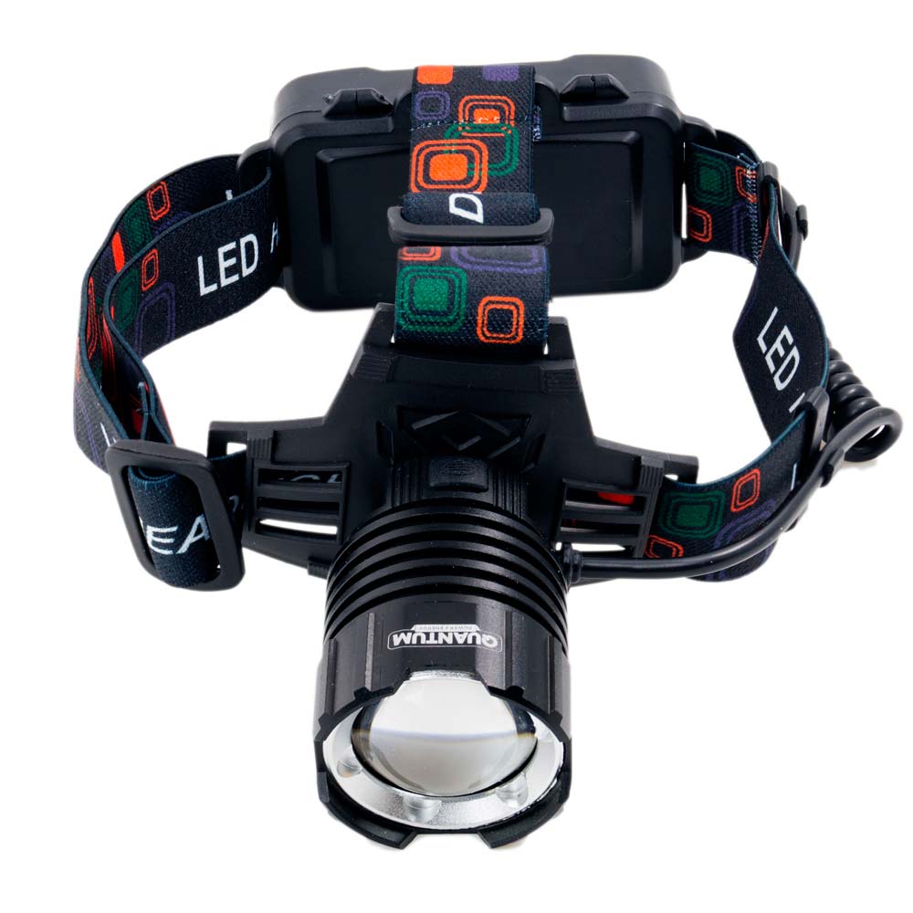 Фонарь налобный Quantum QM-FL4050 Hunter 10W LED c Type-C+Li-ion18650/2*2600mAh 1200 Lm [019] Black QM-FL4050-18650/2600