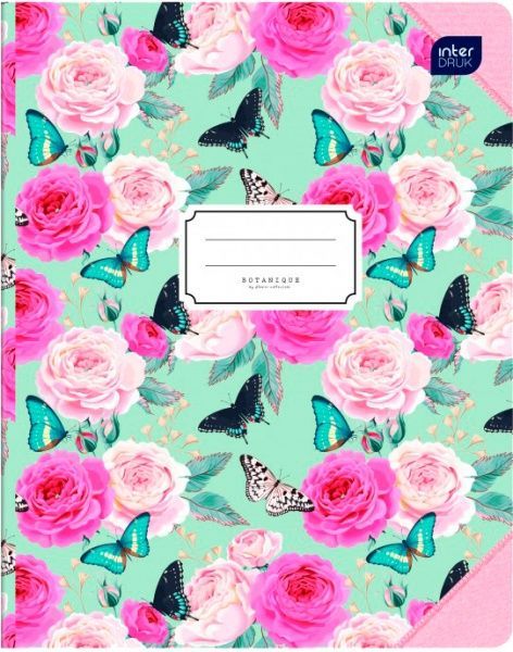 Зошит шкільний 48 аркушів у клітинку Botanique 2 в асортименті InterDRUK