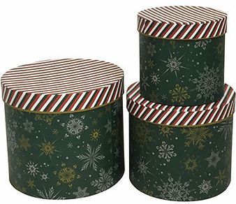 Коробка подарункова Сніжинка зелена W7966 S.14x12.6 см