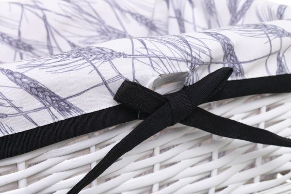 Кошик плетений Tony Bridge Basket з текстилем 35х25х16 см HQN20-2AB-4 