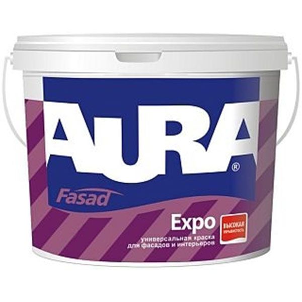 Краска акрилатная водоэмульсионная Aura® Fasad Expo мат белый 2,5л