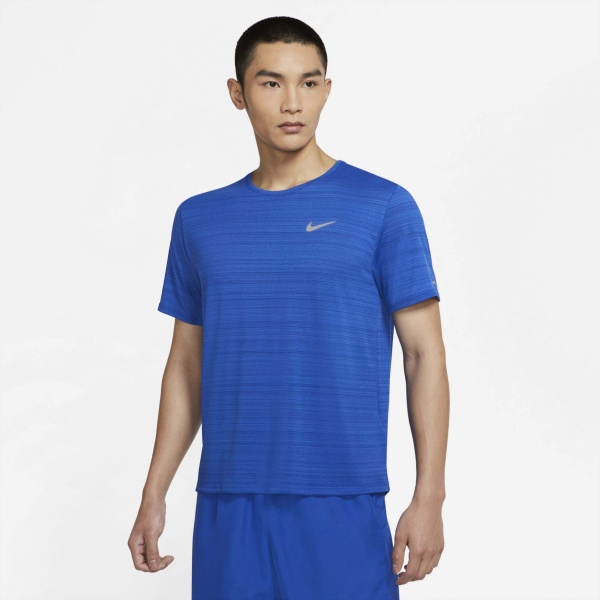 Футболка Nike M NK DF MILER TOP SS CU5992-480 р.M синій