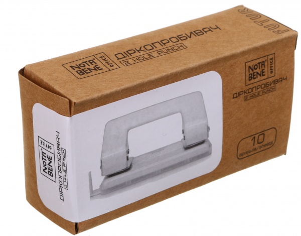 Дырокол Future 10 листов белый Nota Bene