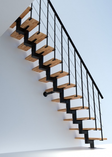 Лестница Minka Holz- & Metallverarbeitungs модульная Comfort TOP (ступени - Бук) 