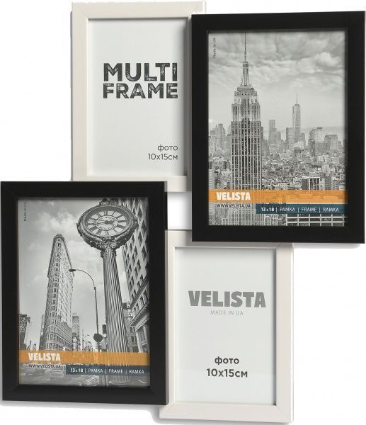 Колаж Velista 15Е- bw на 4 фото 13х18/10x15 см 