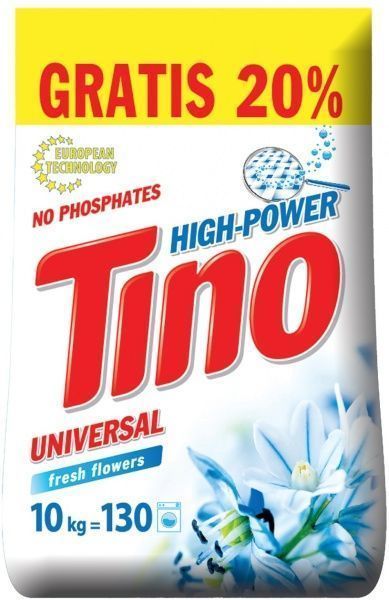 Стиральный порошок для машинной и ручной стирки Tino High-Power Fresh flowers 10 кг