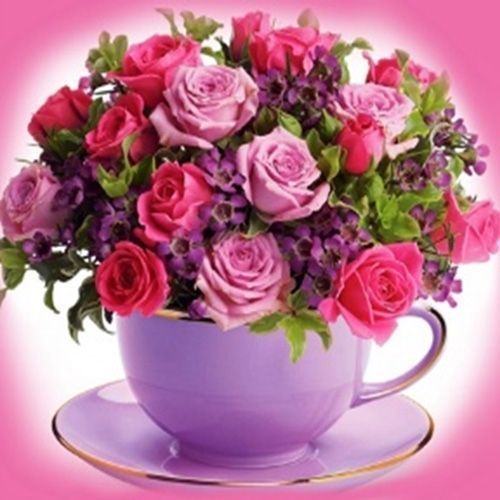 Набор для творчества со стразами на подрамнике Чайные розы 30x30 см Діамантові ручки 