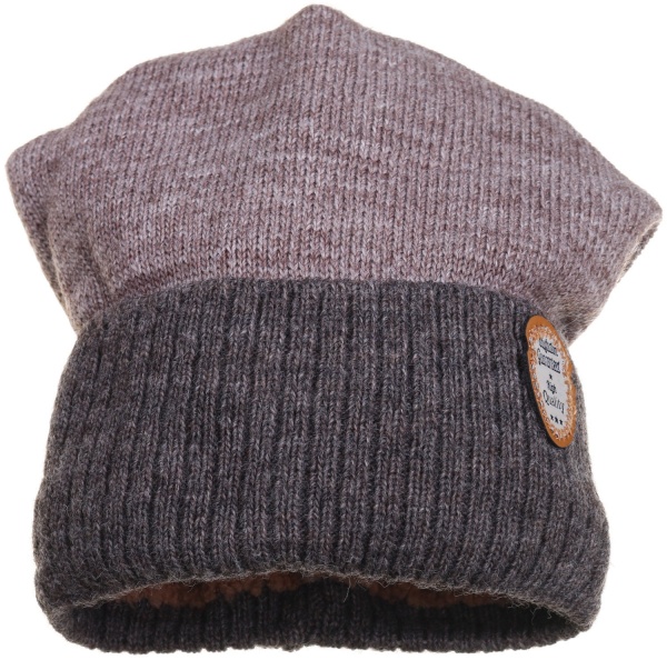Шапочка детская для мальчика Kraft+ р.50-52 коричневый меланж 1735 