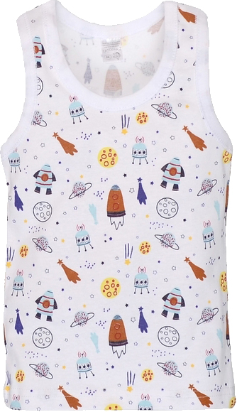 Майка для мальчиков для мальчиков Татошка р.122 белый с рисунком 2505228кос 