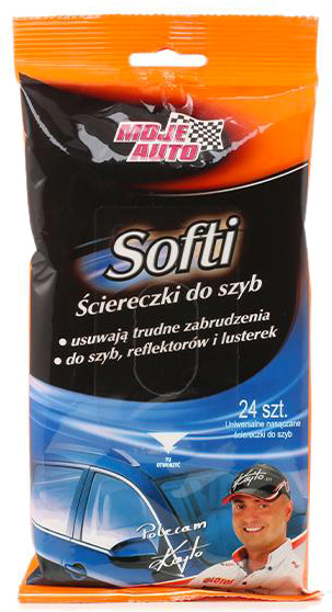 Влажные салфетки для чистки стекла Moje AUTO 07883 24 шт.