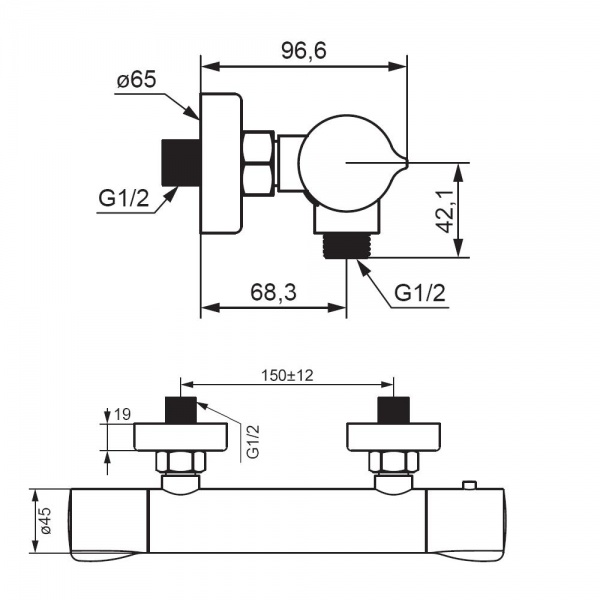 Смеситель для душа Damixa Scandinavian Pure 366000000