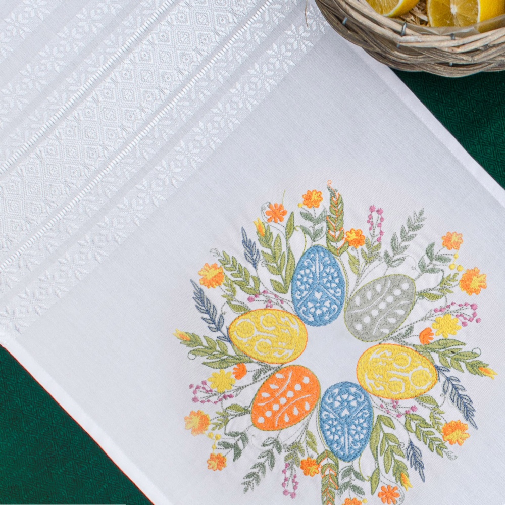 Рушник великодній 30x72 см Едельвіка білий