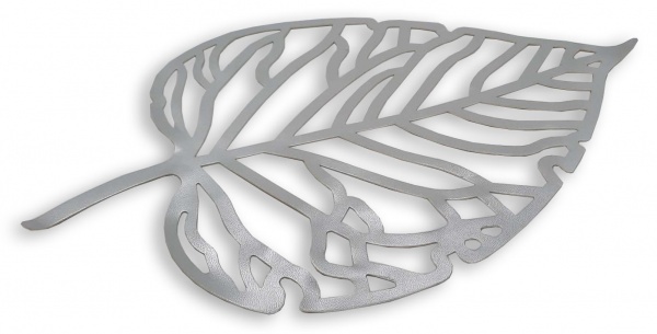 Подставка под горячее Листья серебряные 22x38 см