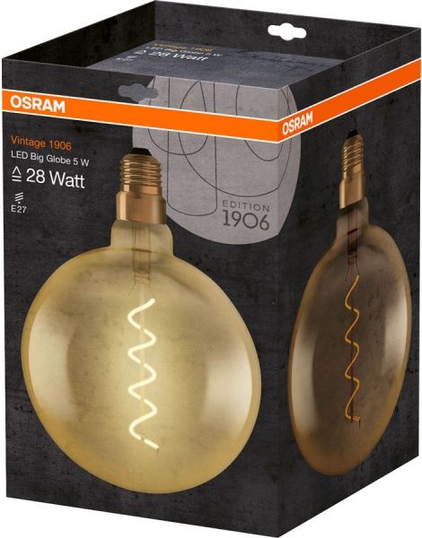 Лампа світлодіодна Osram FIL Vintage Spiral Globe 5 Вт E27 2000 К 220 В жовта 4058075092013 
