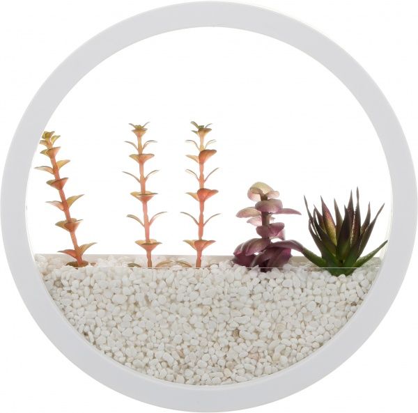 Декор настенный Nature круглый 25x25 см белый 