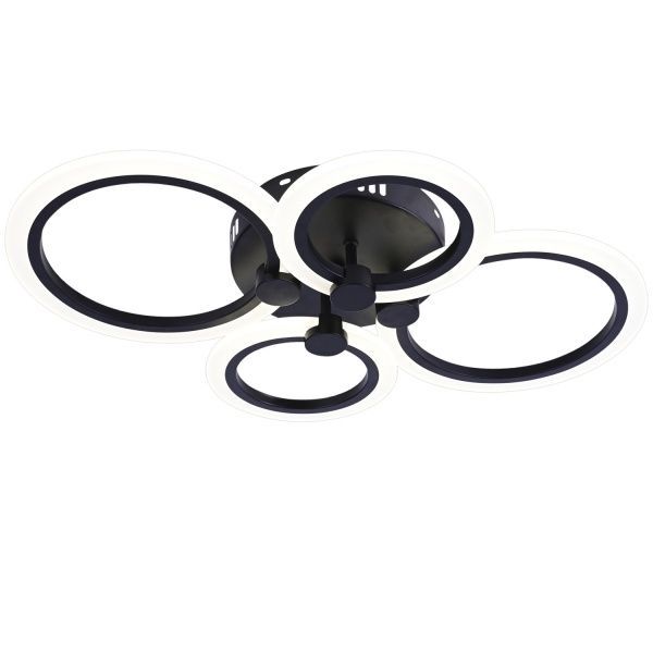 Люстра светодиодная Victoria Lighting 80 Вт черный Mercy/PL4 black 