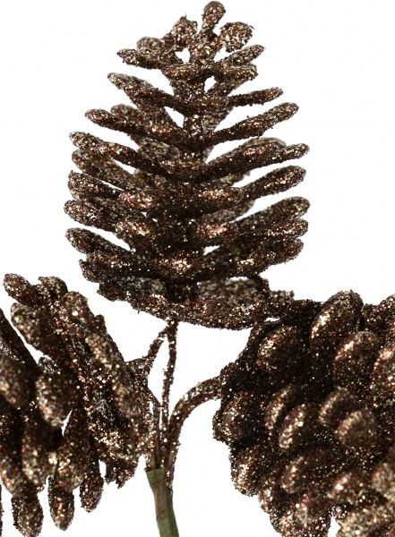 Гілочка декоративна в'язка шишок 4 см. 14 см EYK5-1093-1 