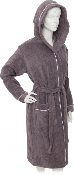 Халат домашний La Nuit Lily с капюшоном р. M лиловый 