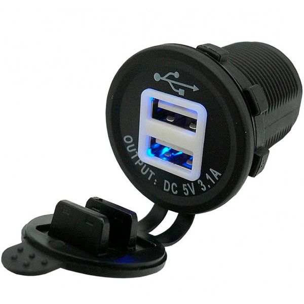 Автомобільний зарядний пристрій CarCommerce 12/24V - 2 x USB 42558