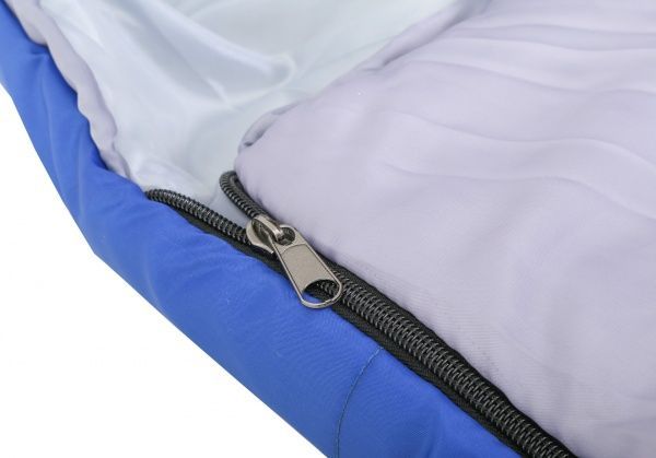 Спальный мешок с капюшоном серо-синий