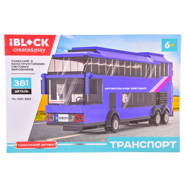 Конструктор Iblock Туристичний автобус PL-921-382