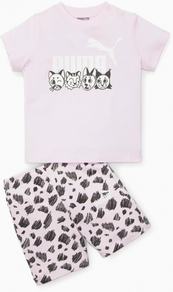 Комплект дитячого одягу Puma ESS+ PUMA MATES INFANTS SET 67423462 р. 98 рожевий