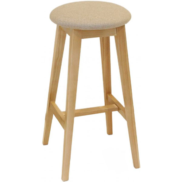 Табурет барний РПМК круглий м'який бежевий 