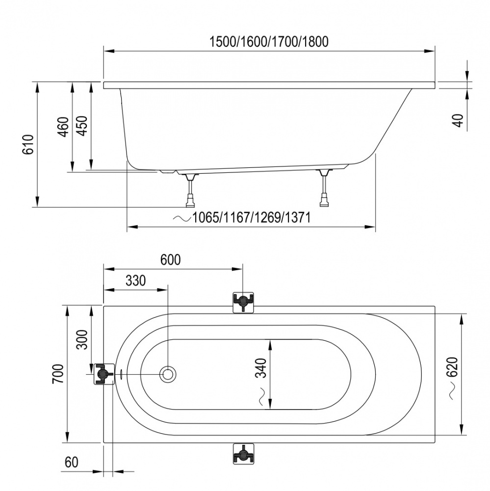 Ванна Ravak 160х70 см VICTORY
