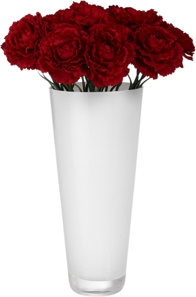 Ваза скляна Wrzesniak Glassworks Sofi 38 см біла 17-8816A