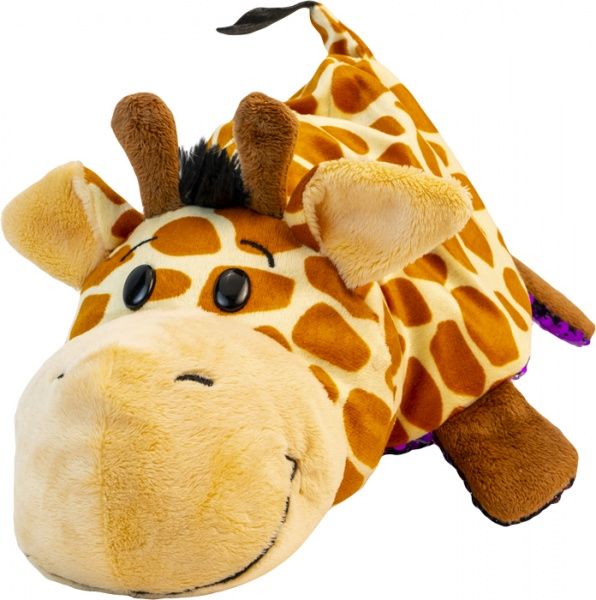 Мягкая игрушка ZooPrяtki с пайетками 2 в 1 Жираф-Бегемот 30 см 519IT-ZPR