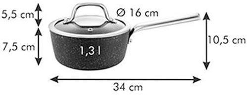 Ківш з кришкою PRESIDENT Stone 1,3 л 16 см Tescoma