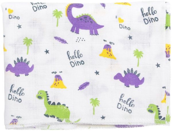 Пеленка Украина Hello Dino 70x70 см белый с принтом 