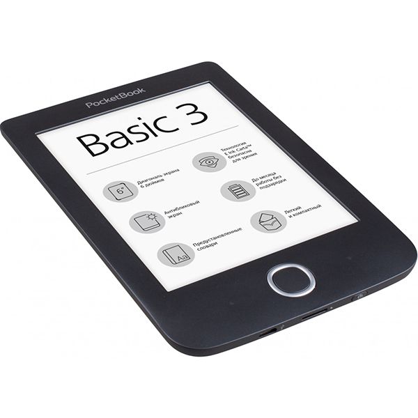 Електронна книга PocketBook 614 Basic3 black (PB614-2-E-CIS)